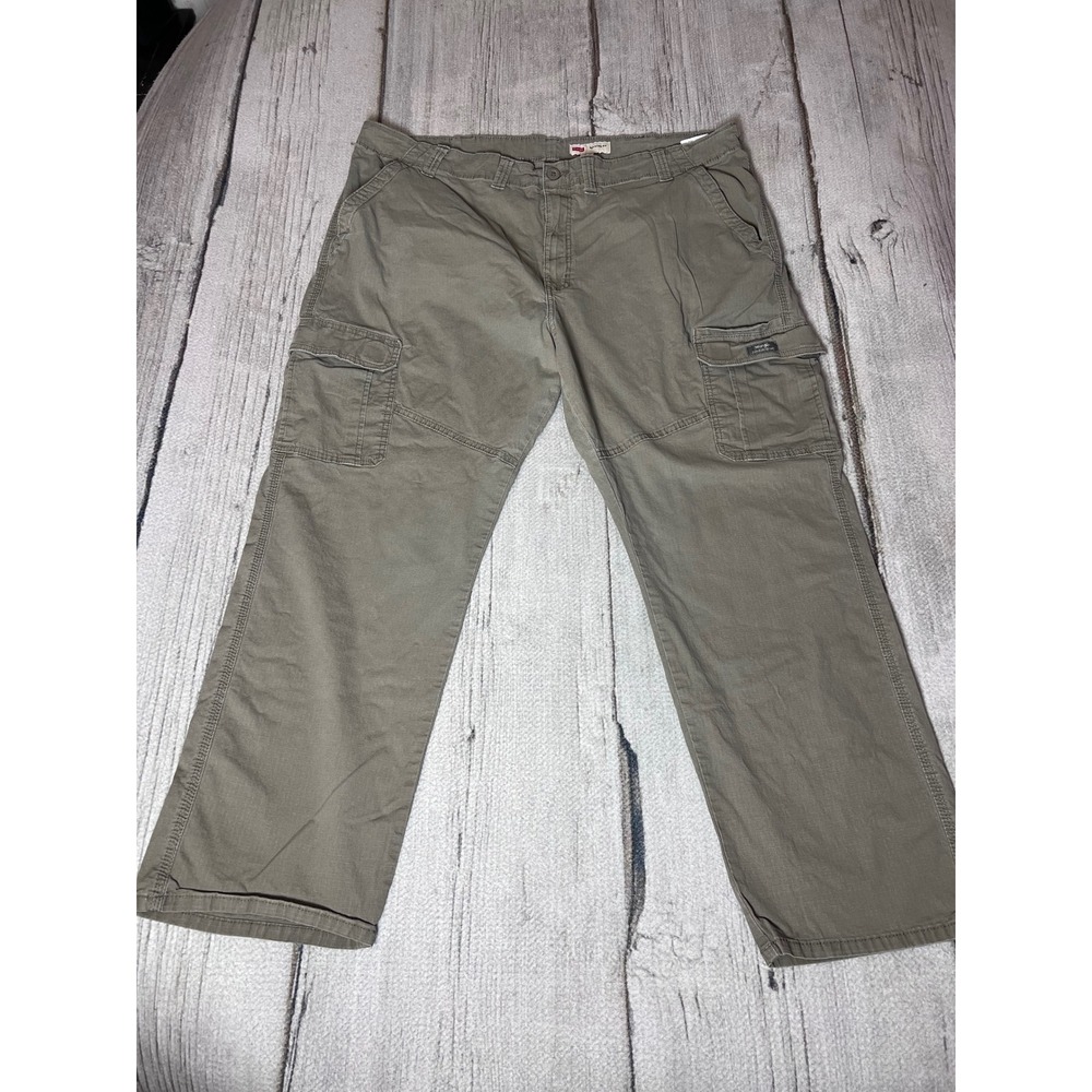 Wrangler Mens Relaxed Fit Cargo Pants Khaki Size 44x30‎ Utility Workwear